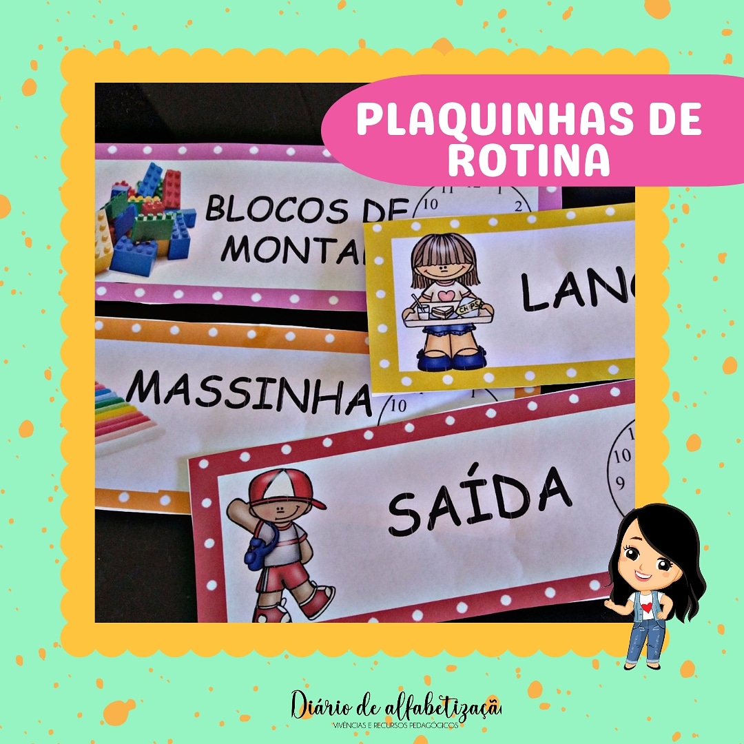 Plaquinhas de rotina