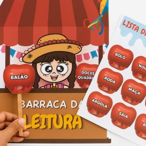 Barraca da leitura de palavras e músicas- Atividade Junina para Estimular a Leitura nas Crianças