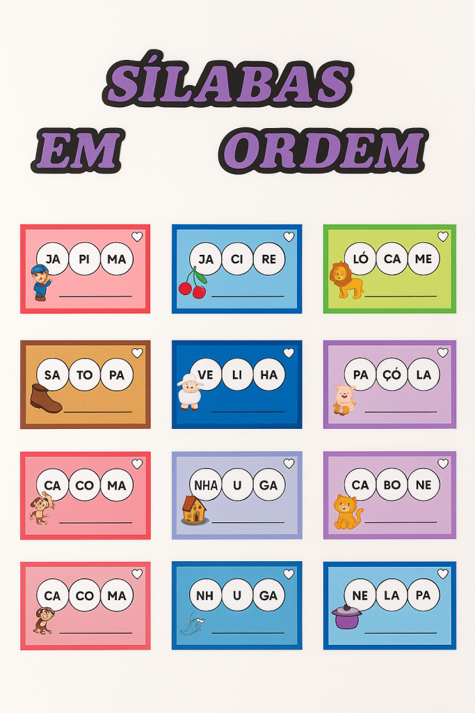 sílabas em ordem